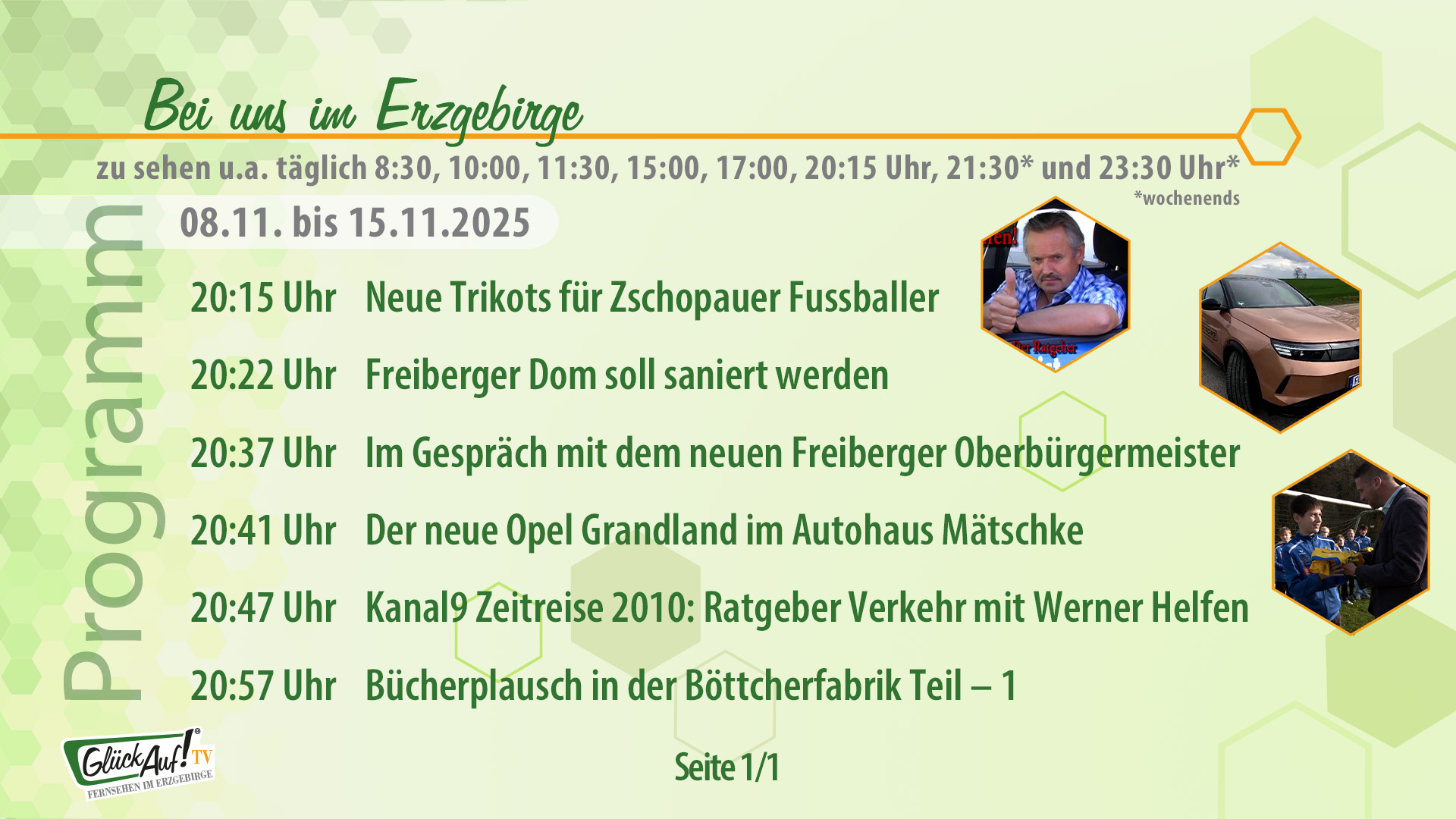 Bei uns im Erzgebirge für die Woche vom 08.11. bis 14.11.2025