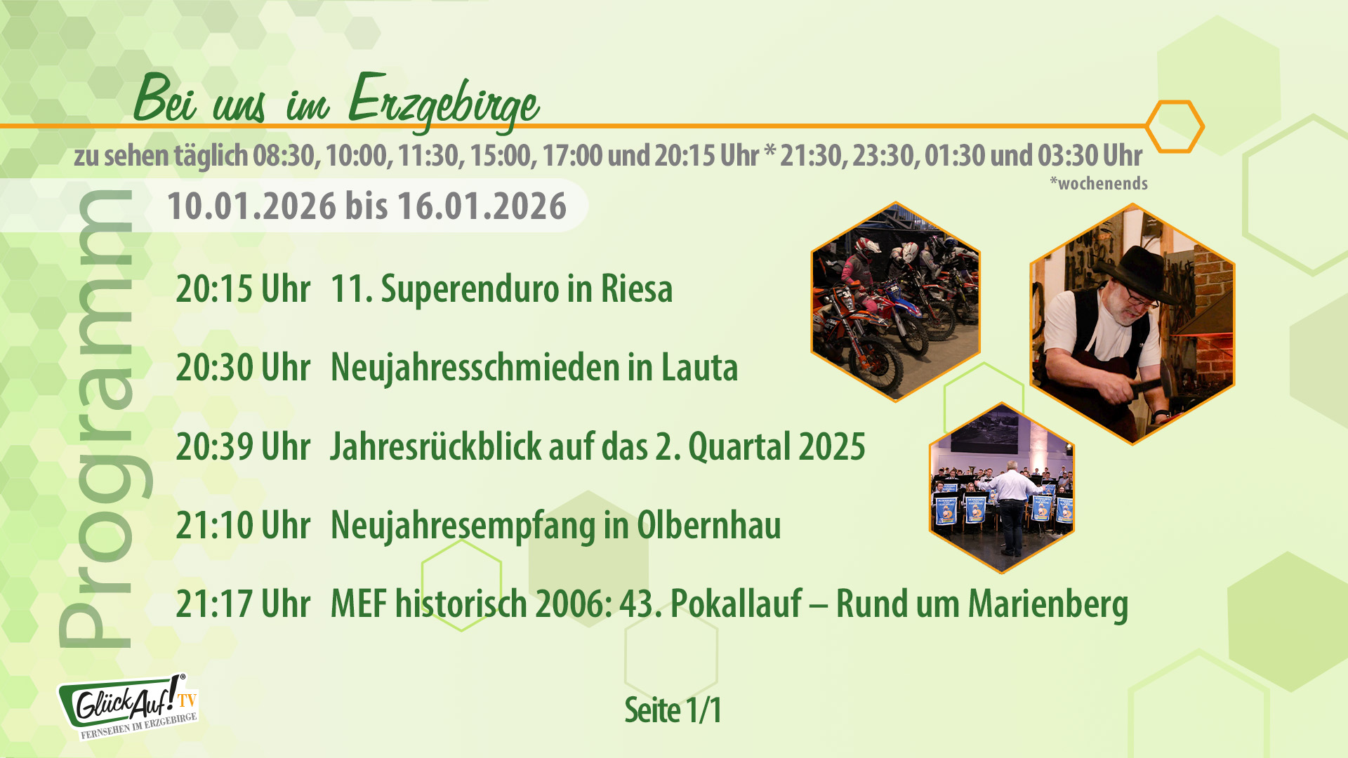 Bei uns im Erzgebirge für die 3. Kalenderwoche vom 10. Januar bis 16. Januar 2026 Bei uns im Erzgebirge für die 3. Kalenderwoche vom 10. Januar bis 16. Januar 2026